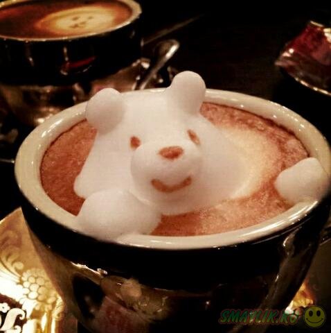 Искусство 3D рисунков на кофе
