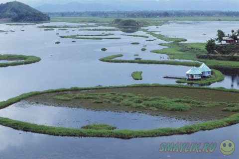 Пхумди - плавающие острова озера Локтак в Индии