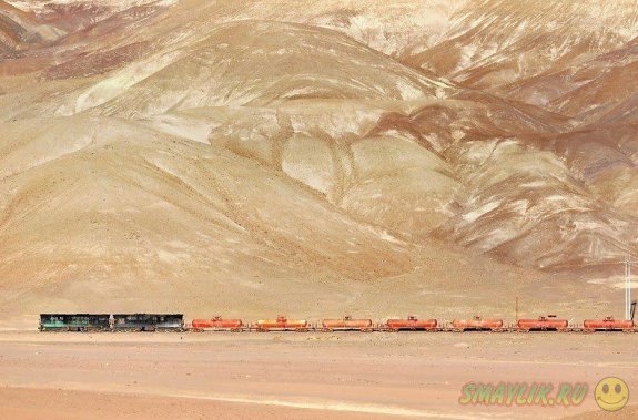 Уникальная железная дорога в южноамериканском Чили 