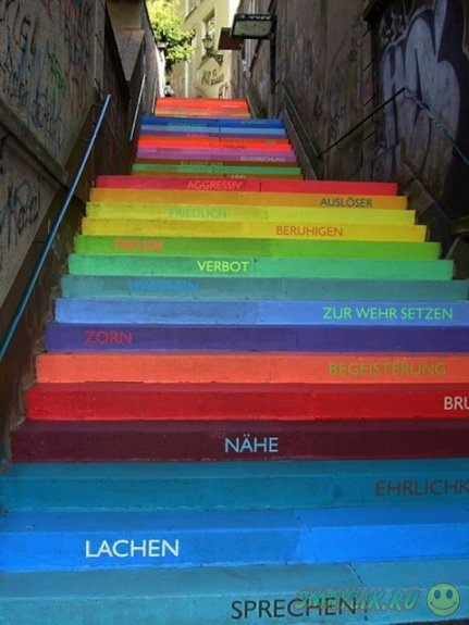 Стрит-арт на лестницах