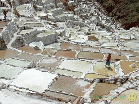 Соляные водоемы Священной Долины инков в Перу