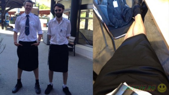 Машинисты-мужчины  в Швеции надели юбки для работы в жаркую погоду