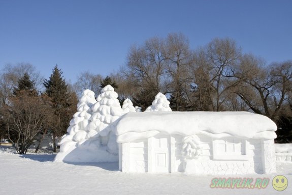 Коллекция отличных снежных скульптур для вдохновения
